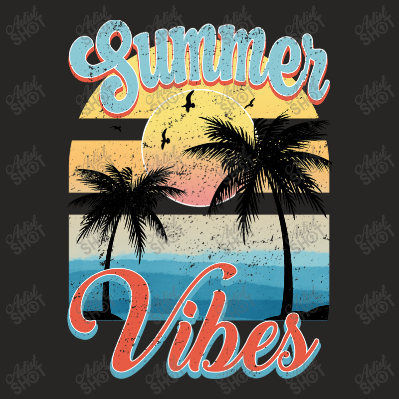 Summer Vibes Ladies Fitted T-Shirt by DonieRan | Artistshot