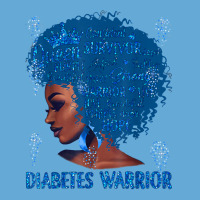 Black Woman Afro African Type 1 Diabetes Warrior Ribbon Blue T Shirt Basic T-shirt | Artistshot