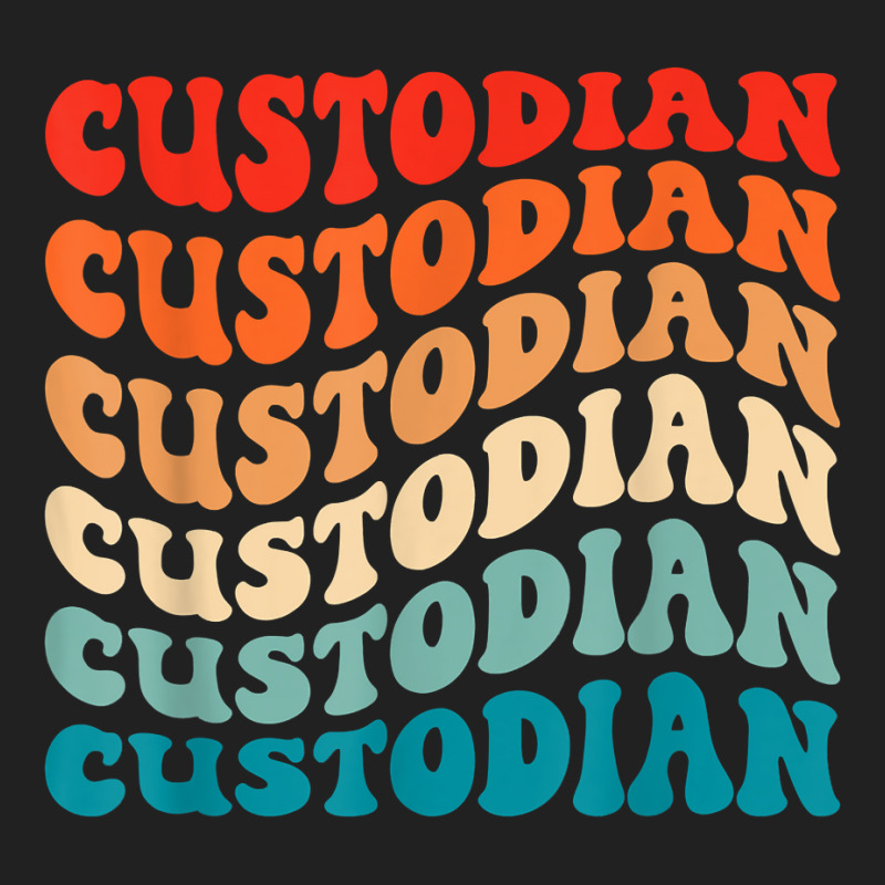 Retro Groovy Custodian 70s Vintage Funny Boho Hippie Wavy T Shirt Basic T-shirt | Artistshot