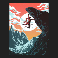 Climbing Girl Vector Art Basic T-shirt | Artistshot