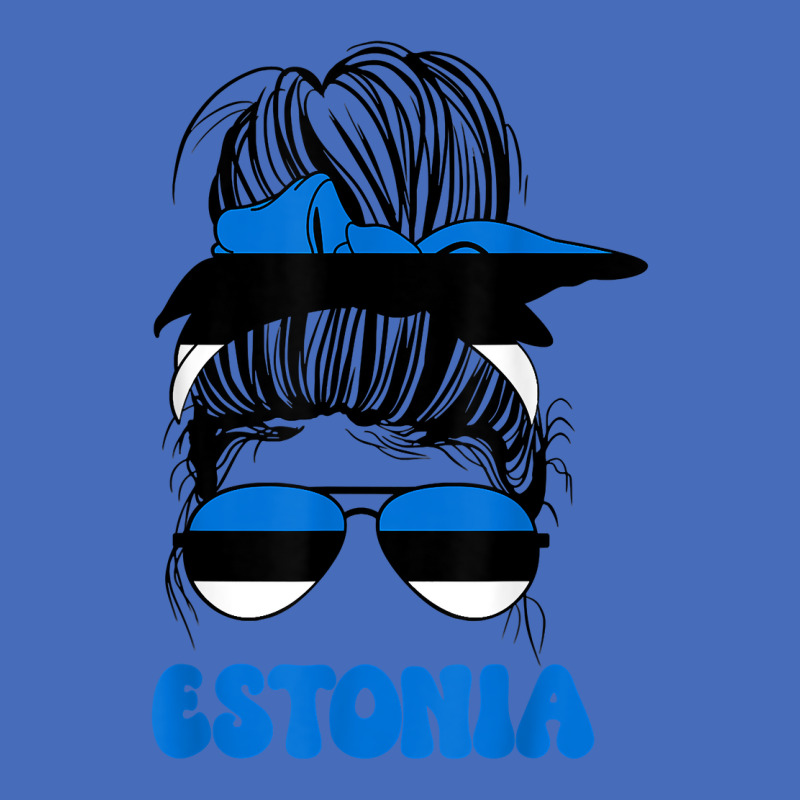 Estonian Women Messy Bun, Proud Estonia Flag For Girls T Shirt Basic Youth T-shirt | Artistshot