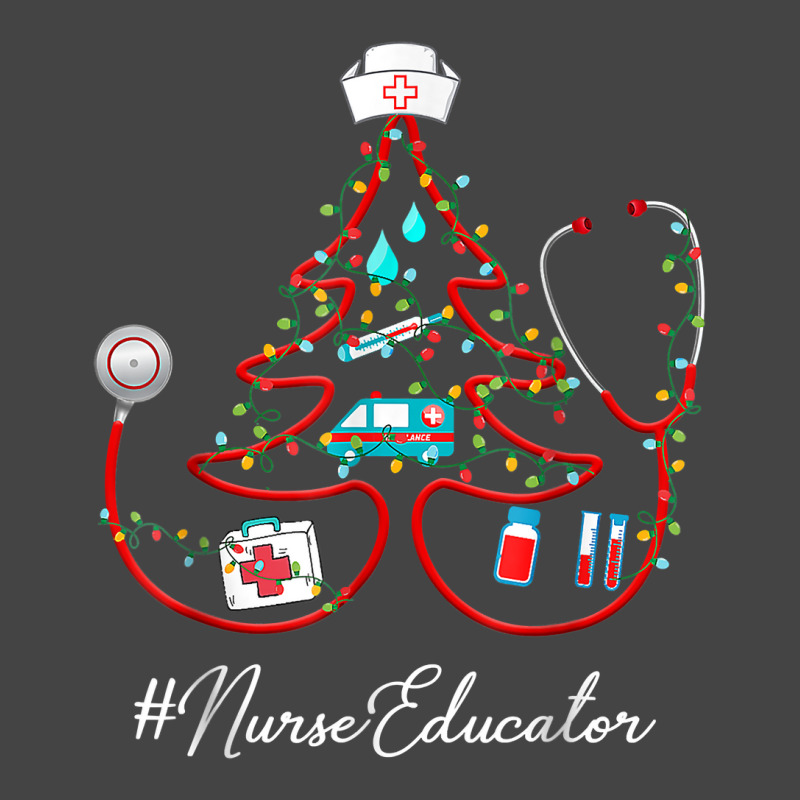 Stethoscope Christmas Tree Nurse Educator Nursing Hat T Shirt Basic T-shirt | Artistshot