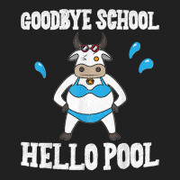 Goodbye School Hello Pool Last Day Of School Cow Basic T-shirt | Artistshot