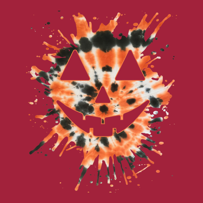 Orange Tie Dye Jack O Lantern Face Hippie Halloween Basic T-shirt | Artistshot