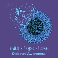 Sunflower Faith Hope Love Diabetes Awareness Diabetic Gifts Long Sleev Basic T-shirt | Artistshot