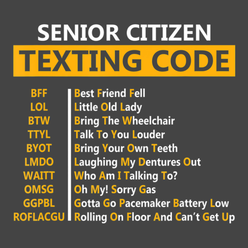 Senior Citizens Texting Code For Grandpa Basic T-shirt by Boomtea | Artistshot