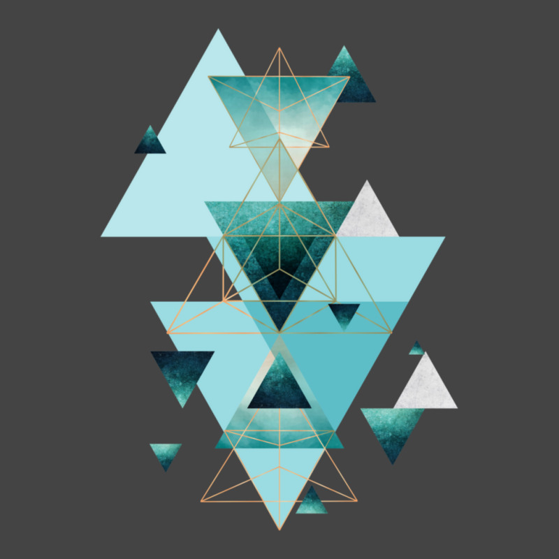 Geometric Triangle Compilation In Teal Basic Youth T-shirt | Artistshot