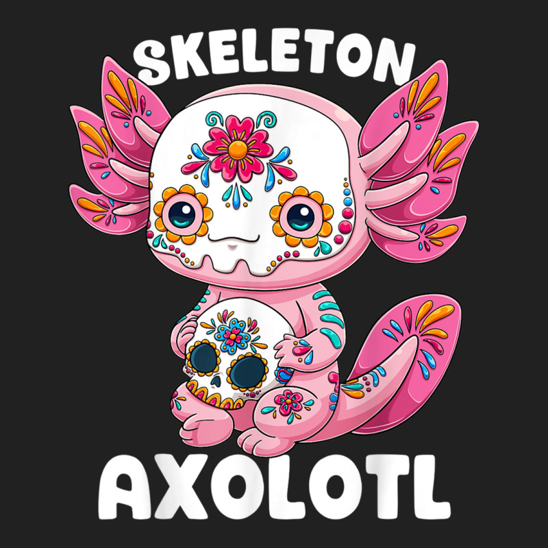 Skeleton Axolotl Sugar Skull Calavera Día De Los Muertos T Shirt Basic Youth T-shirt by joseja | Artistshot