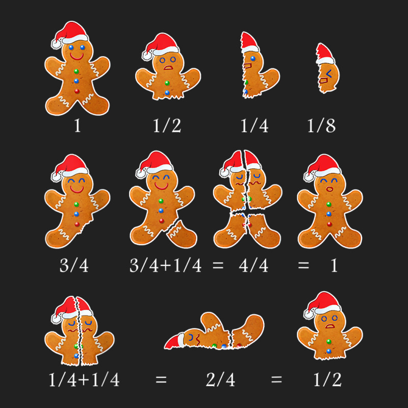 Christmas Math Teacher Equation Gingerbread With Santa Hat T Shirt Basic Youth T-shirt by nejnda | Artistshot