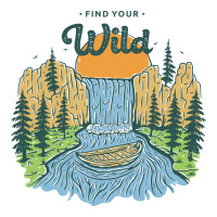 Find Your Wild, Waterfall Explore Maternity Scoop Neck T-shirt | Artistshot