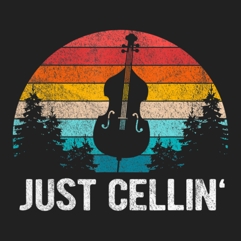 Just Cellin Cello Cellist Orchestra Musician Retro Basic T-shirt by Min06 | Artistshot