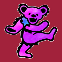 Pink Grateful Dancing Hippie Classic Rock Dead Bear Basic T-shirt | Artistshot