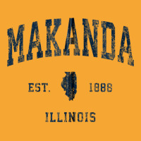 Makanda Illinois Il Vintage Athletic Navy Sports Design Zip Hoodie Basic T-shirt | Artistshot