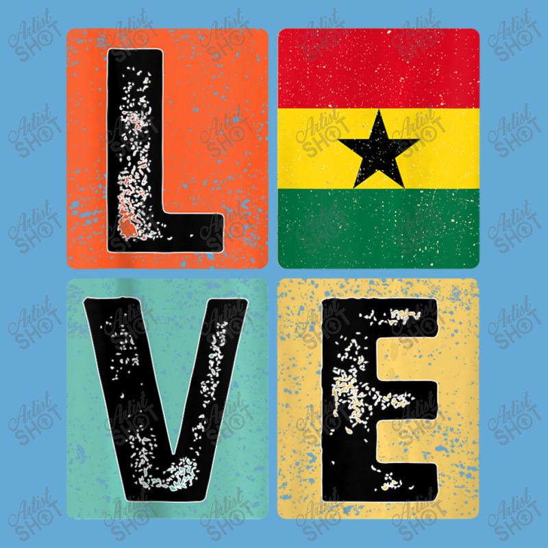 Vintage Retro I Love Ghana Flag For Ghanaian Pride Basic T-shirt | Artistshot