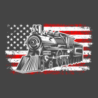 Train Steam Locomotive Railroad Usa American Flag Basic T-shirt | Artistshot