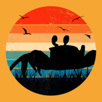 Retro Crab Sunset - Crustacean Core Shellfish Beach Spider Basic T-shirt | Artistshot