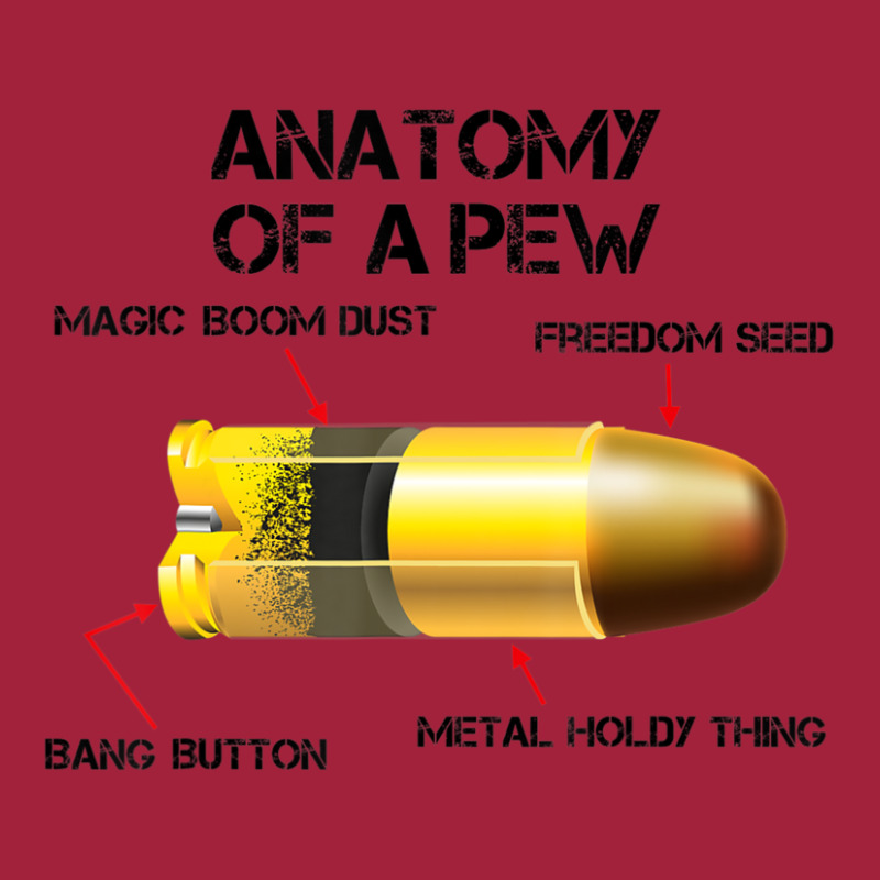 Anatomy Of A Pew Parts Of A Bullet Pro Gun Rights Basic T-shirt by femalesbaubles | Artistshot