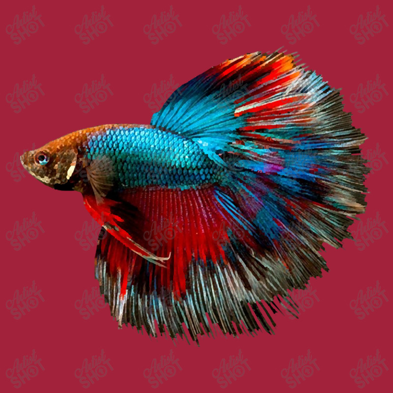 Red Blue Betta Fish Jambrong Basic T-shirt | Artistshot