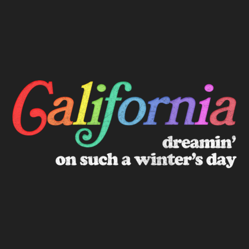 California Dreamin Retro Style Aesthetic Design Basic T-shirt by CaridadAlstott | Artistshot