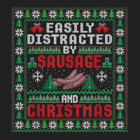 Easily Distracted By Sausage And Christmas Party Funny Xmas T Shirt Basic Youth T-shirt | Artistshot