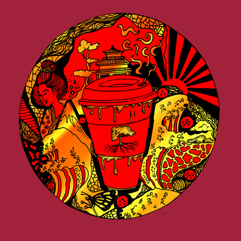 Gold And Red Coffee In Japan Basic Youth T-shirt by Pannell Quintero | Artistshot