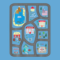 Play Cars On Dad's Back Mat Road Car Race Track Basic Youth T-shirt | Artistshot