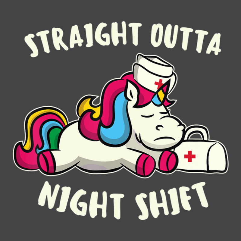 Funny Straight Outta Night Shift For Nurse Unicorns Basic Youth T-shirt | Artistshot