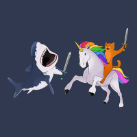 Funny Cat Riding Magical Unicorn Sword Fighting Shark Basic Youth T-shirt | Artistshot