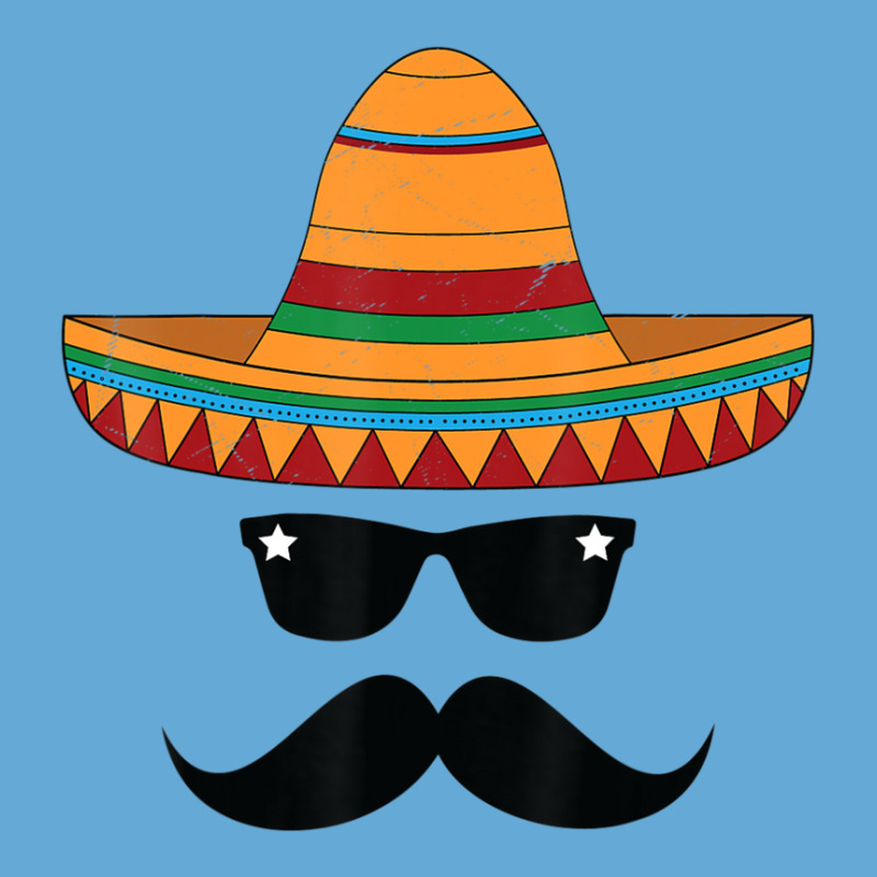 Sombrero Costume Mustache Sunglasses Cinco De Basic Youth T-shirt by bummercaught | Artistshot