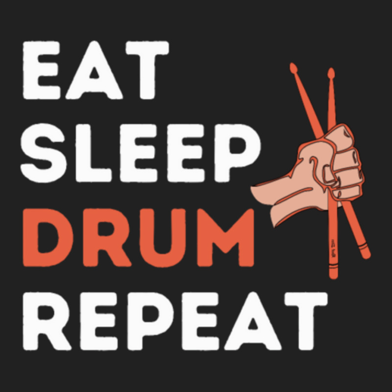 Eat Sleep Drum Repeat Drummer Music Classic  Aesthetic Basic T-shirt | Artistshot