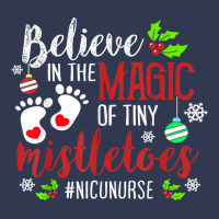 Peds Nicu Nurse Believin Magic Of Tiny Mistletoe Christmas T Shirt Basic T-shirt | Artistshot