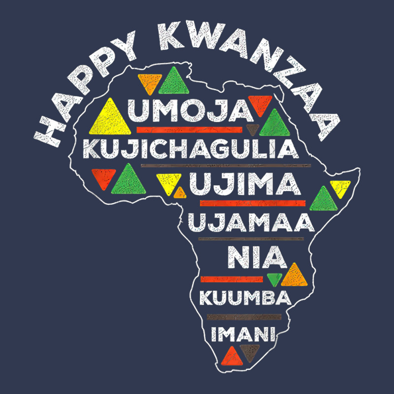 Retro Happy Kwanzaa African Seven Principles Continent Shape T Shirt Basic T-shirt by j83tytler | Artistshot