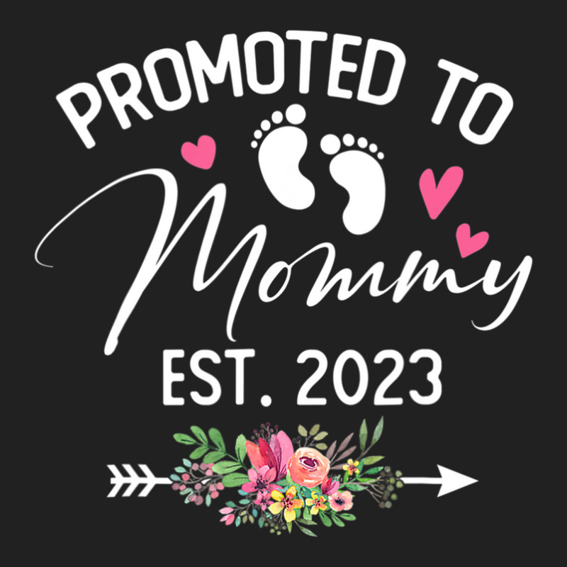 Promoted To Mommy Est 2023 Soon To Be Mom Flower Basic T-shirt | Artistshot