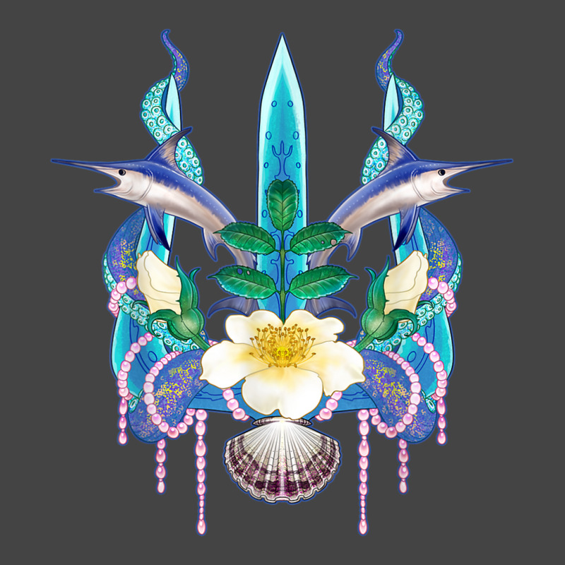 Mermaid Rose Pearls Sword Fish Octopus Seashell Trident Basic T-shirt | Artistshot