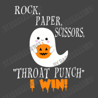 Funny Halloween Ghost Rock Paper Scissors Throat Punch I Win Basic T-shirt | Artistshot