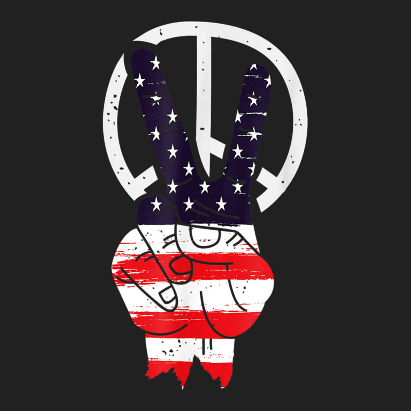 Hot Trend Fourth 4th Of July American Flag Peace Basic T-shirt by degreesgunner | Artistshot