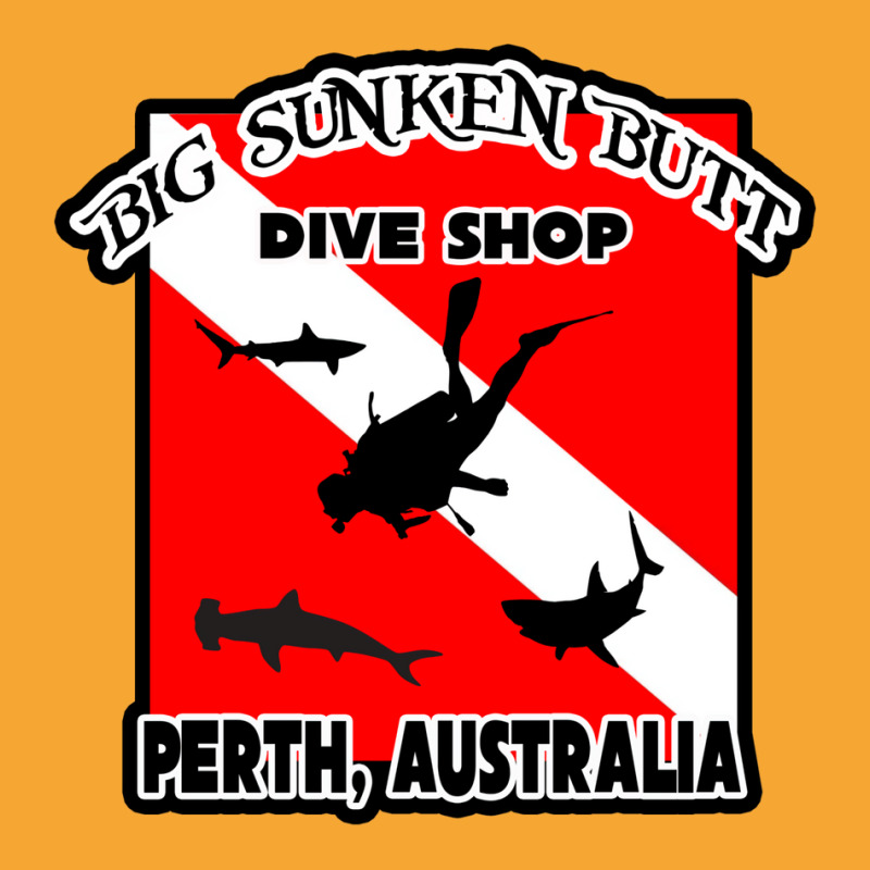 Big Sunken Butt Dive Shop Basic T-shirt by luksixhefri0 | Artistshot