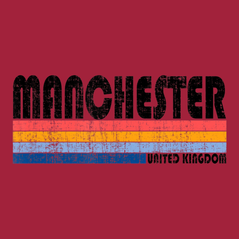 Vintage 70s 80s Style United Kingdom, Manchester Basic T-shirt | Artistshot