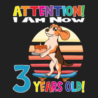 Limited Edition Dog Boy Attention I Am Now 3 Years Old Basic T-shirt | Artistshot