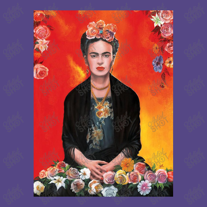 Frida Kahlo Painting Flower Basic T-shirt by kathryndefra | Artistshot