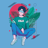 Chilling Anime Boy Tshirt Classique Green Basic T-shirt | Artistshot