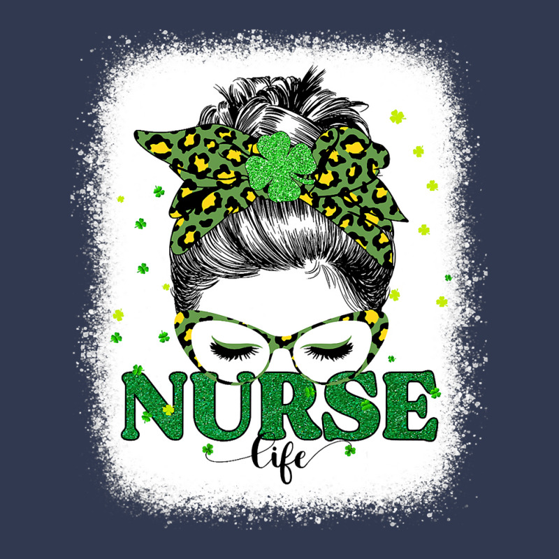 Bleached Nurse Life Messy Bun Leopard St Patricks Day Basic Youth T-shirt | Artistshot