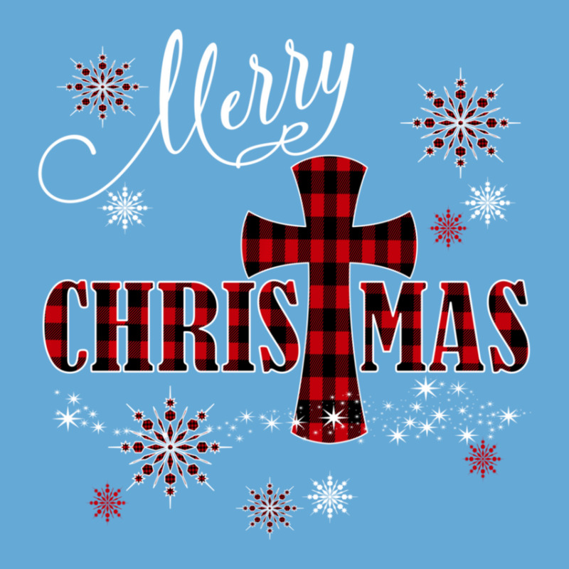 Merry Christmas Cross Buffalo Plaid Christian Holiday Gift Basic Youth T-shirt | Artistshot