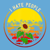 I Hate People Sassy Girls Sunflower Retro 70s Style Basic Youth T-shirt | Artistshot