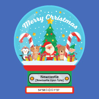 Hot Trend Newcastle Upon Tyne England Uk - Merry Christmas Snowglobe Basic Youth T-shirt | Artistshot