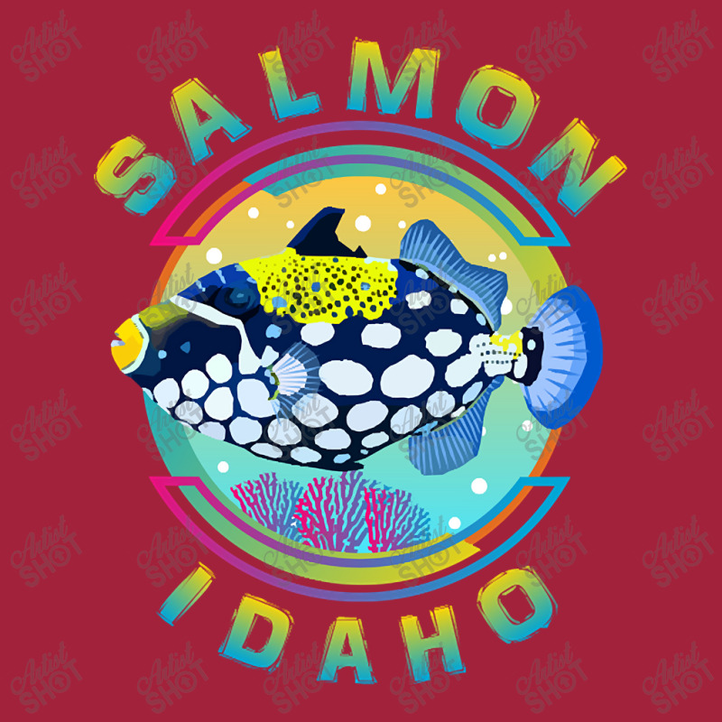 Trending Salmon Idaho Fishing Town, Clown Triggerfish With Colorful Pa Basic Youth T-shirt by laurynvanhoose | Artistshot