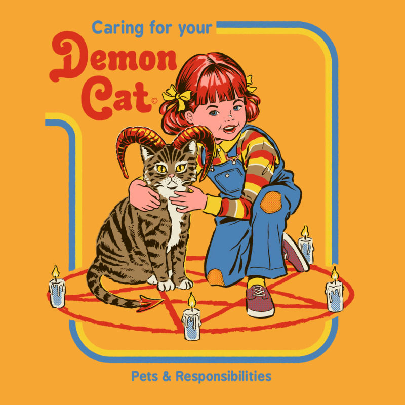 Caring For Your Demon Cat Vintage Basic T-shirt by deurinnipahy | Artistshot