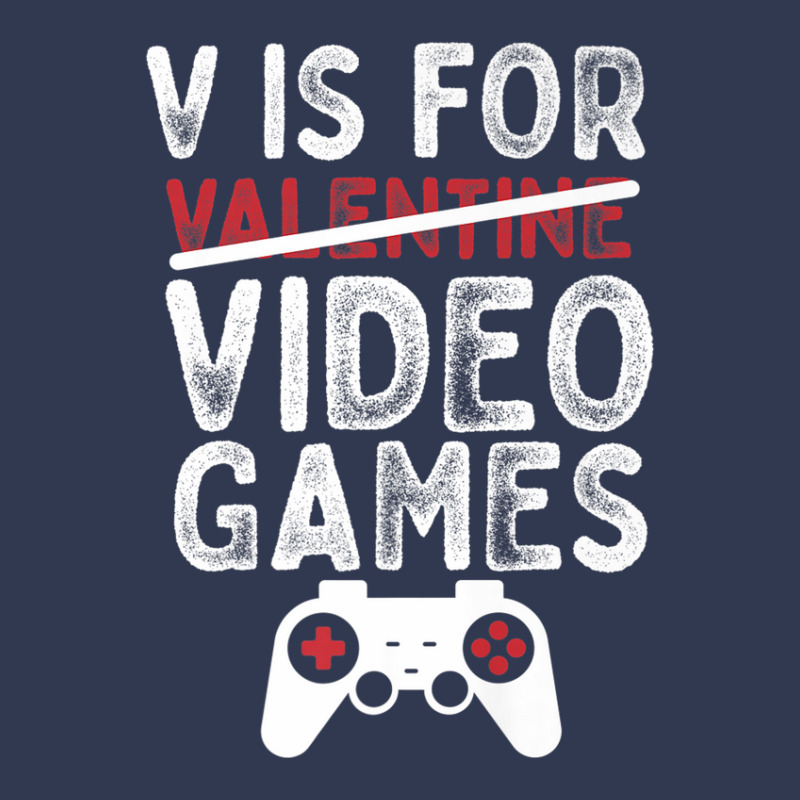 Funny Valentine's Day V Is For Video Games Gamer Boys Men Basic T-shirt | Artistshot