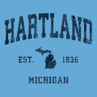 Hartland Michigan Mi Vintage Athletic Navy Sports Design Tank Top Basic Youth T-shirt | Artistshot