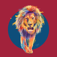 Trending The King, Blue Edition, Colorful Lion Illustration Basic Youth T-shirt | Artistshot